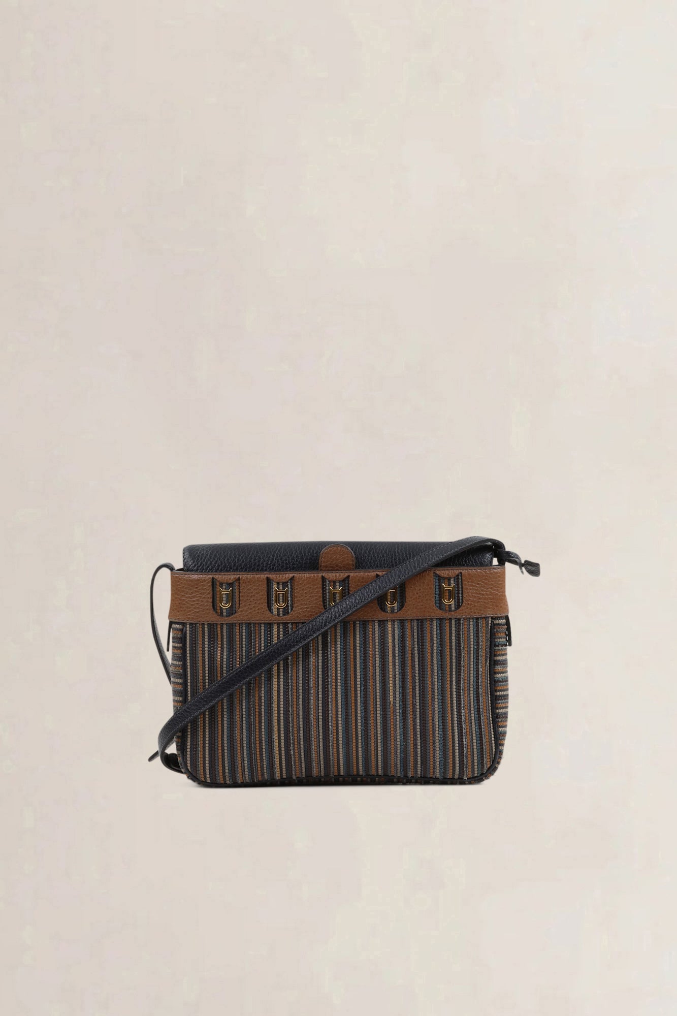 Delvaux Toile De Cuir Fuiraire Crossbody Bag