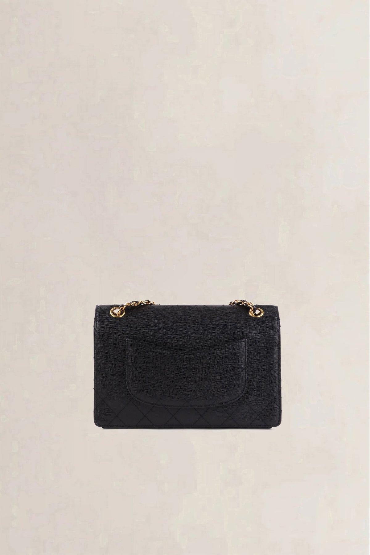 Chanel Black Caviar Quilted Classic Flap Medium Shoulder Bag