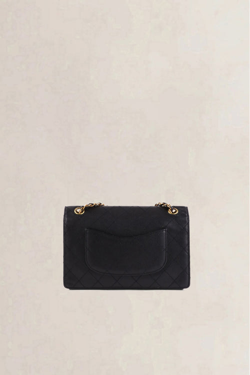 Chanel Black Caviar Quilted Classic Flap Medium Shoulder Bag