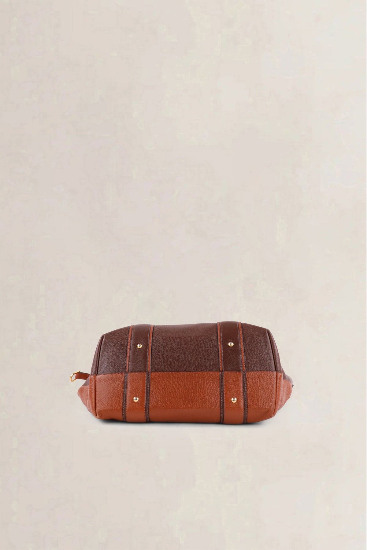 Delvaux Vintage Two-Tone Brown Jumping Calf Top Handle Bag