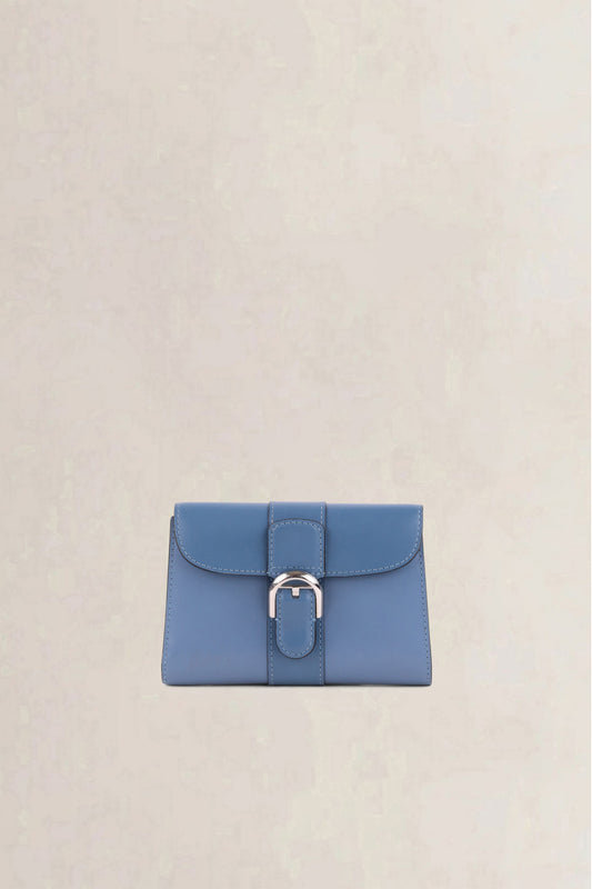 Delvaux Blue Brillant Compact Wallet