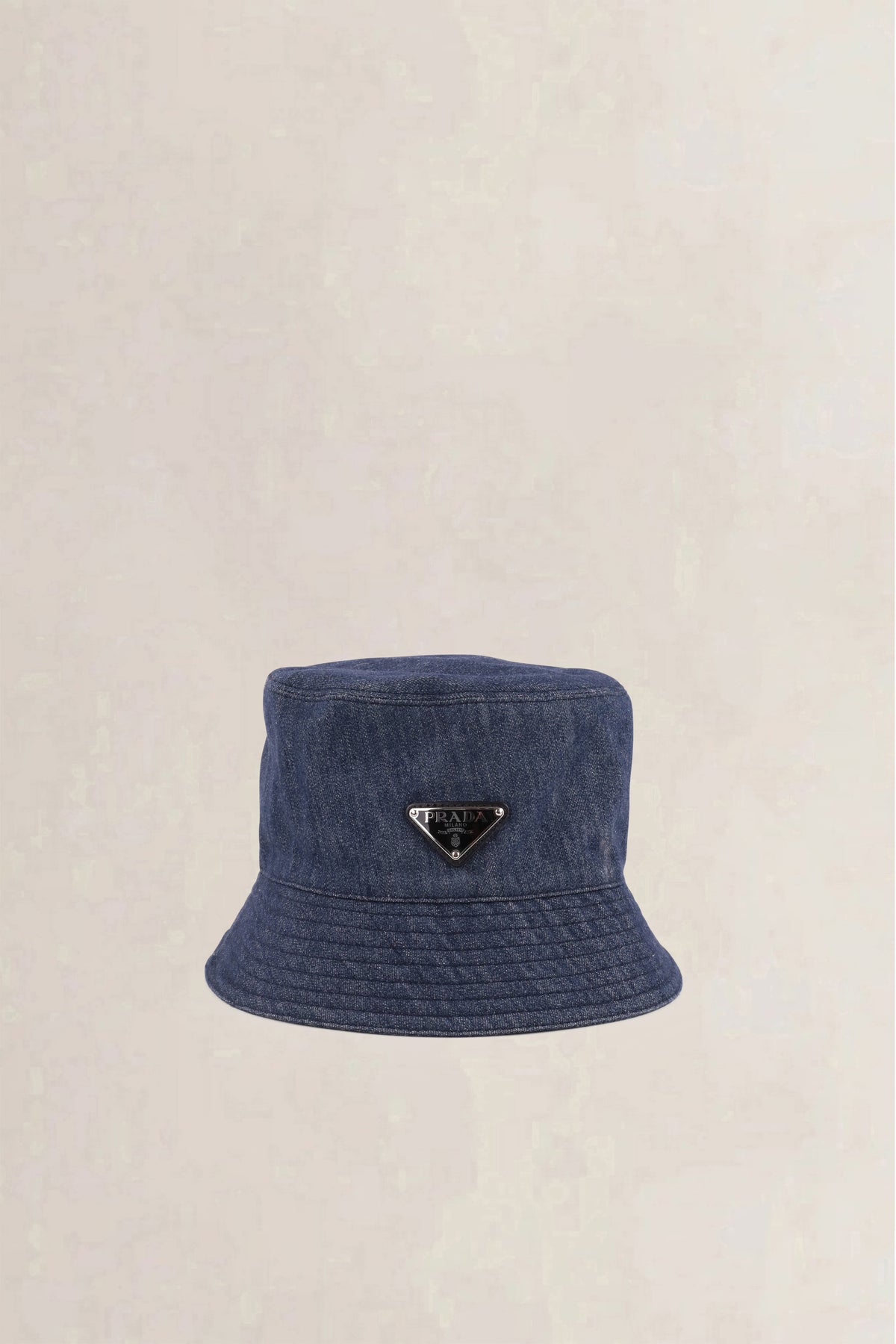 Prada Dark Blue Denim Triangle Logo — preloved