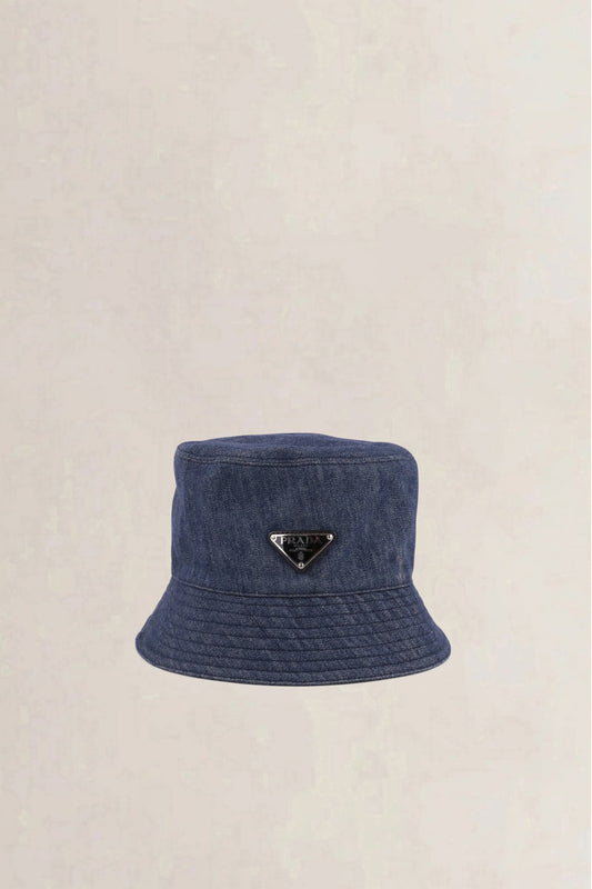 Prada Dark Blue Denim Triangle Logo — preloved