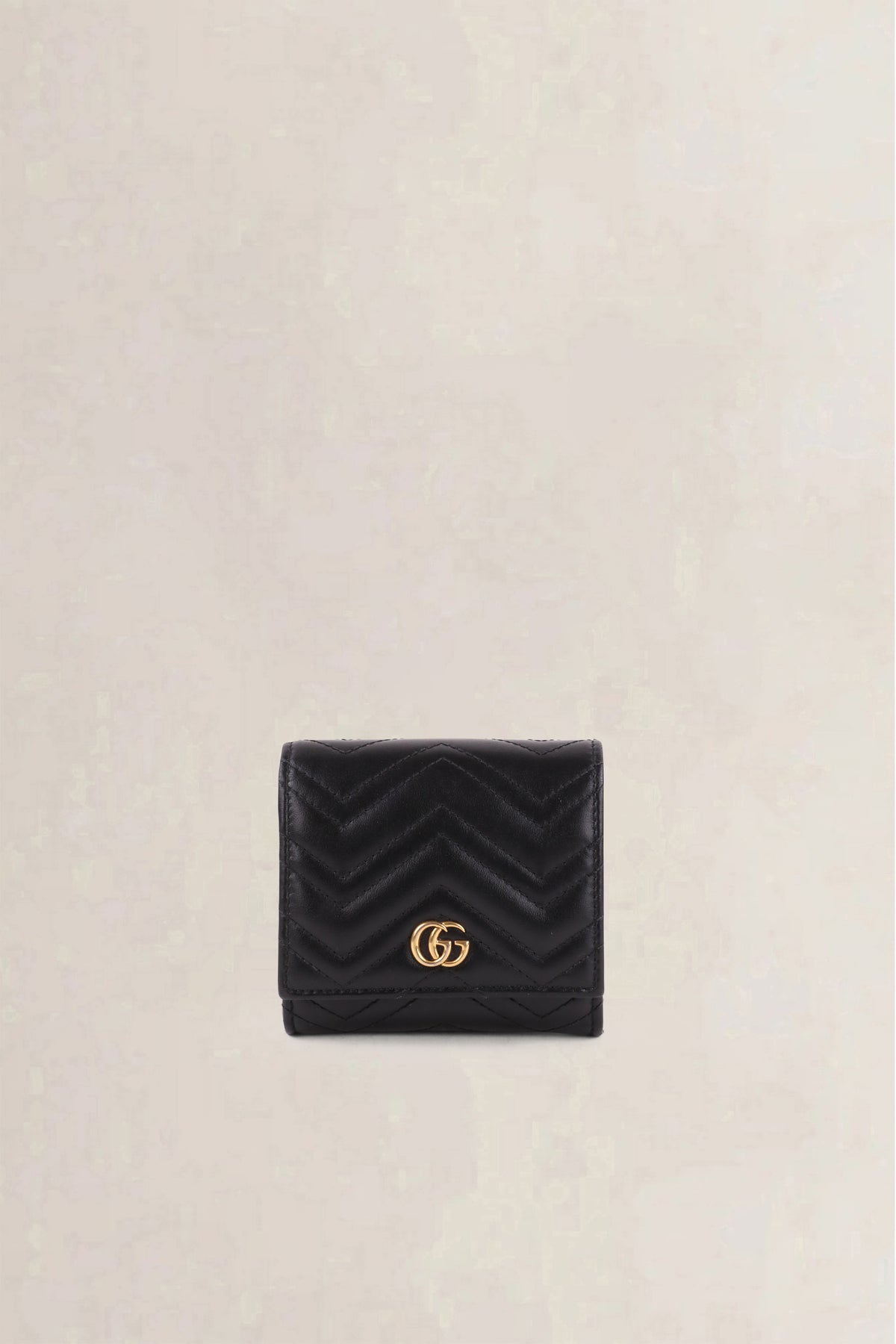 Gucci Black GG Marmont Matelassé Wallet