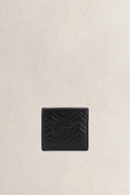 Gucci Black GG Marmont Matelassé Wallet