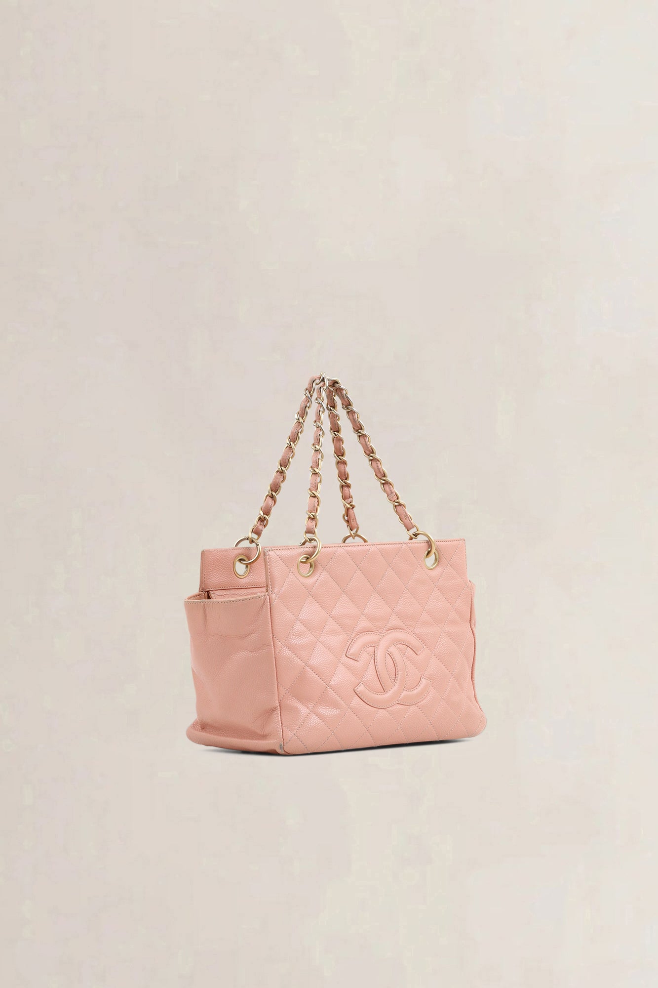 Chanel Pink Caviar Leather Shoulder Bag