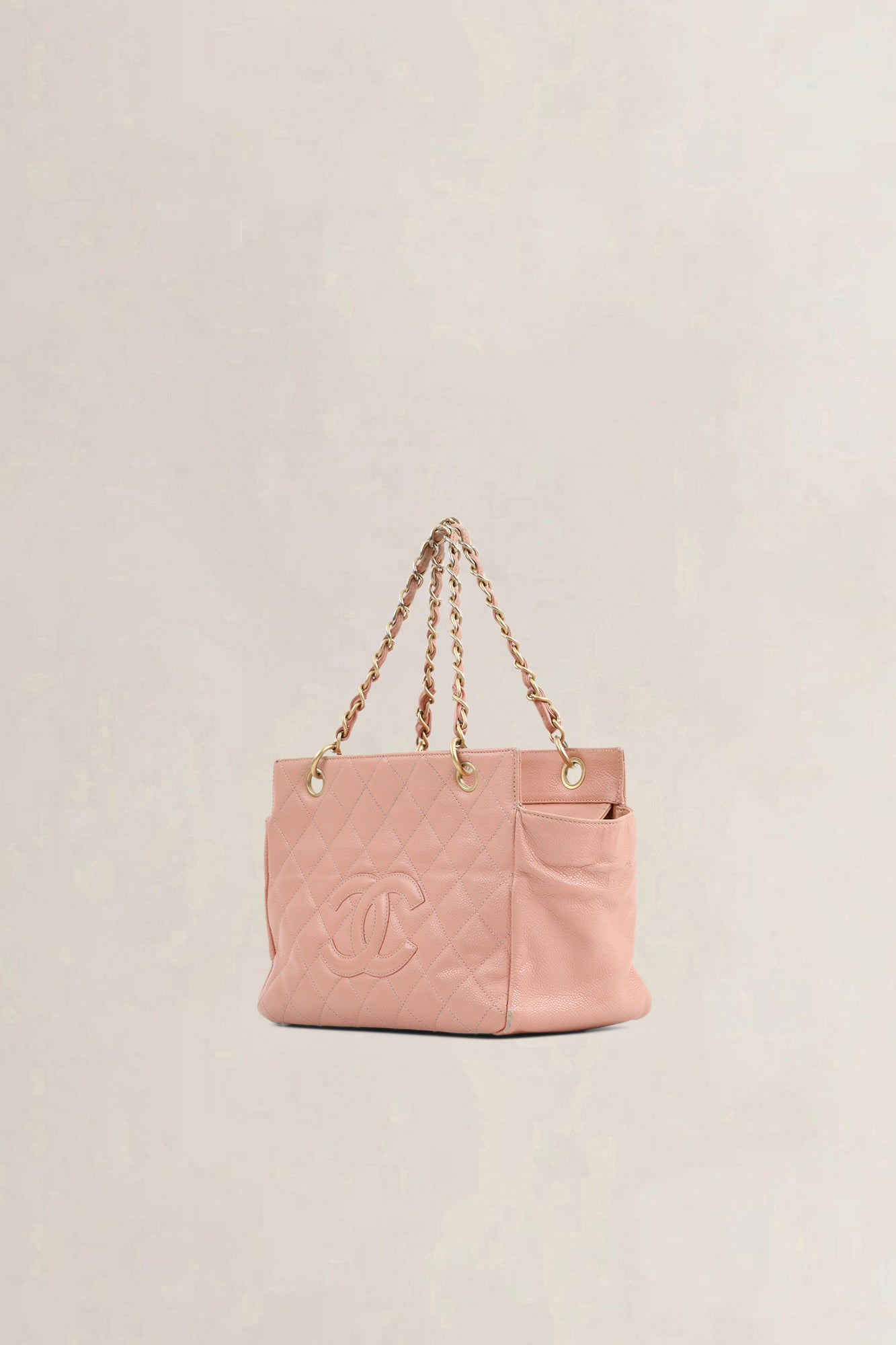Chanel Pink Caviar Leather Shoulder Bag