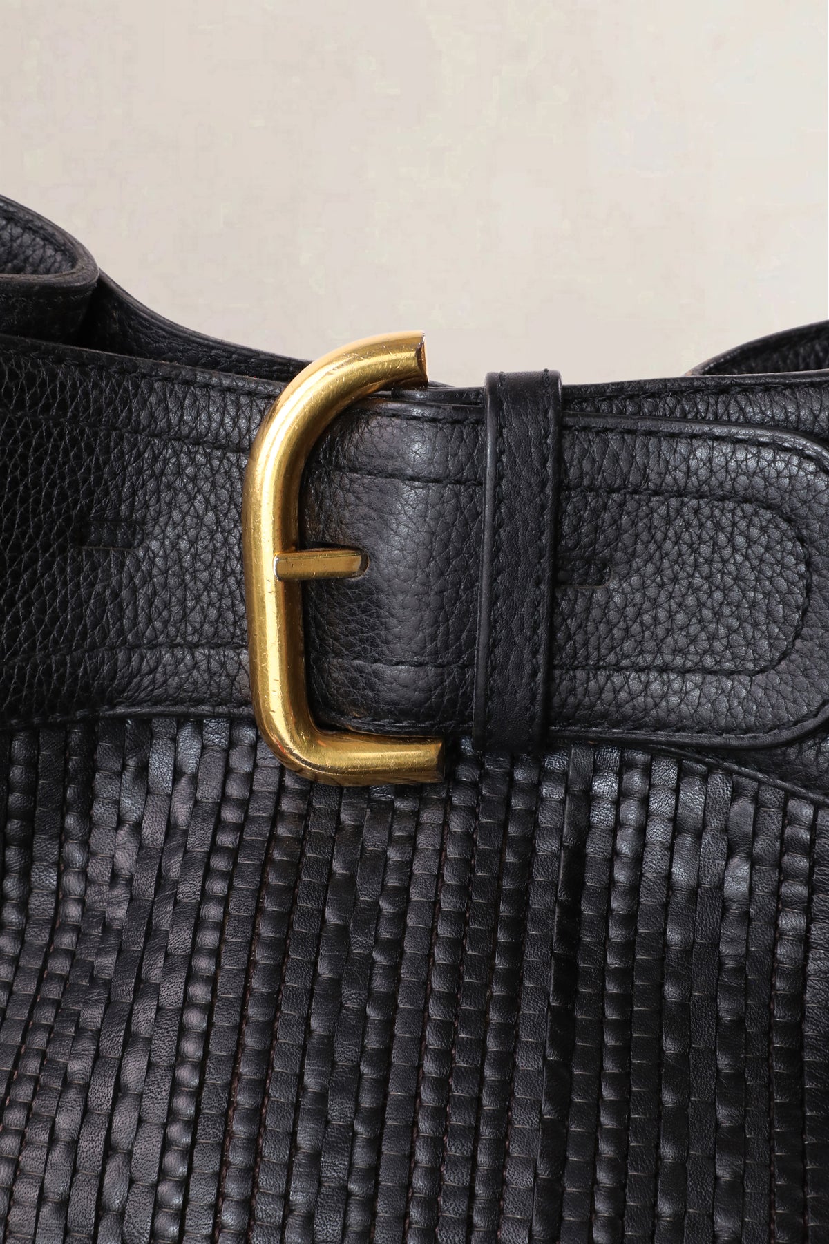 Delvaux Black Bergerac Toile de Cuir Crossbody Bag