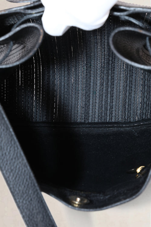 Delvaux Black Bergerac Toile de Cuir Crossbody Bag