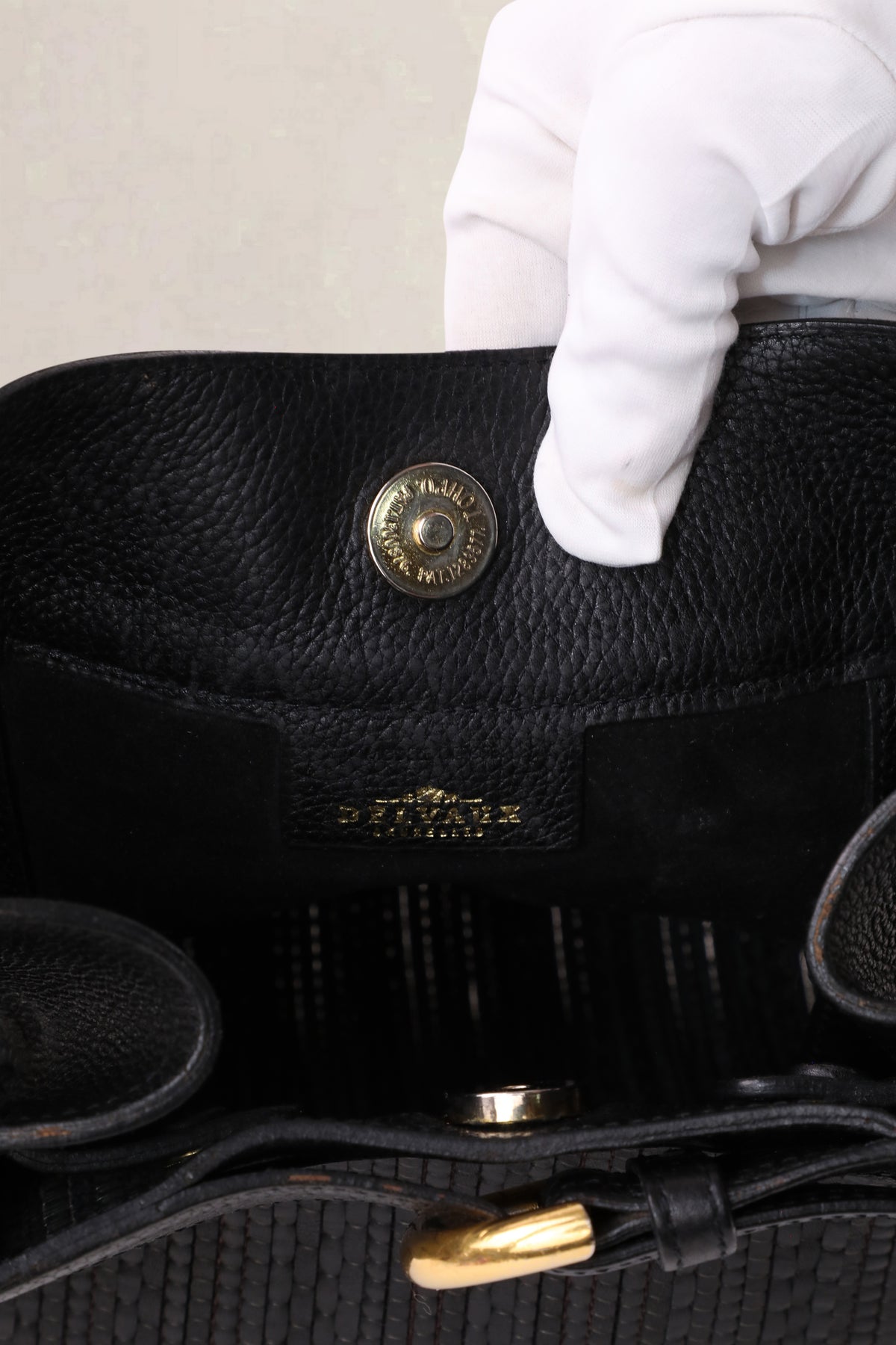 Delvaux Black Bergerac Toile de Cuir — vintage