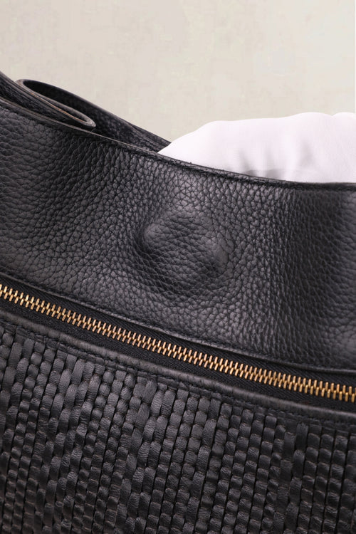 Delvaux Black Bergerac Toile de Cuir Crossbody Bag