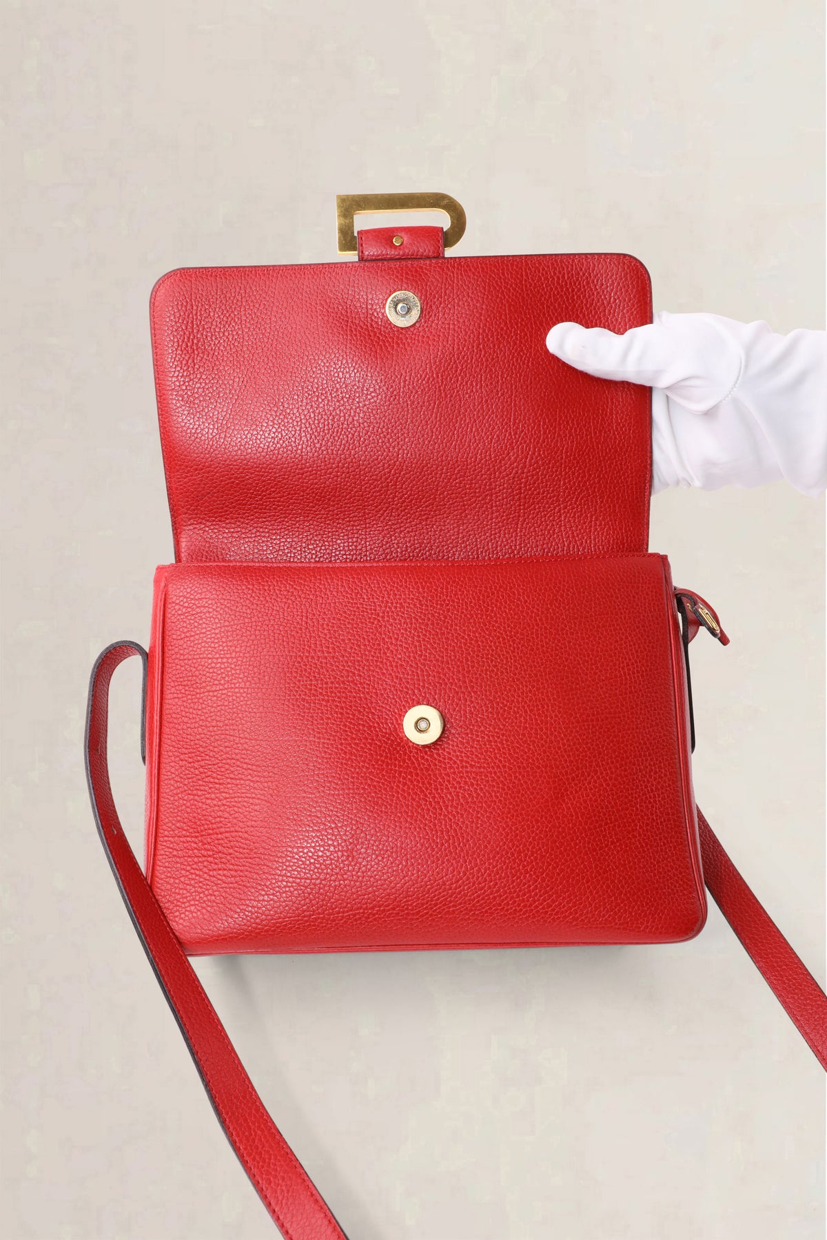 Delvaux Red Poirier Crossbody Bag