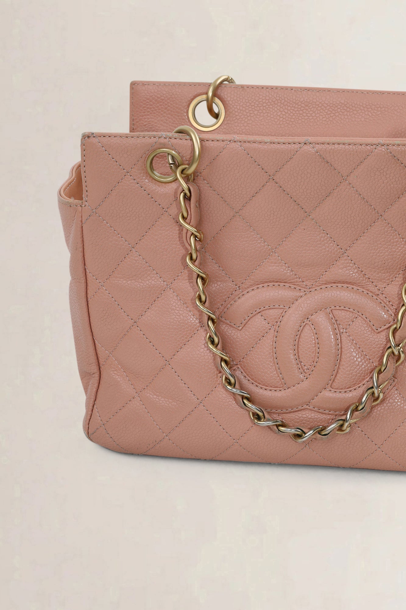Chanel Pink Caviar Leather Shoulder Bag