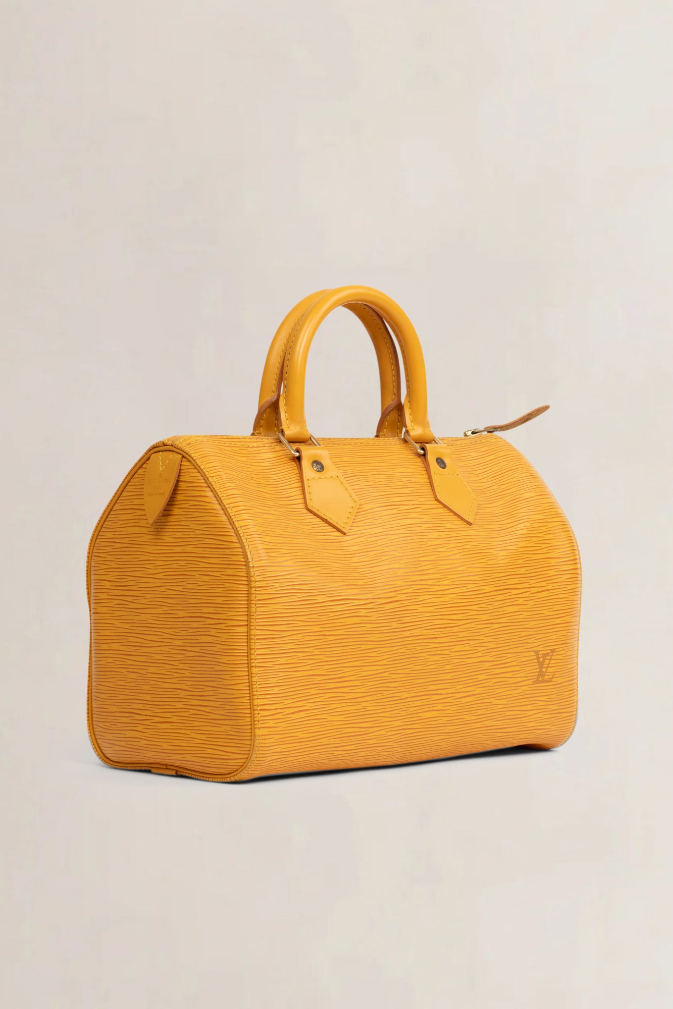 Louis Vuitton Yellow Speedy 28 Epi Leather Top Handle Bag