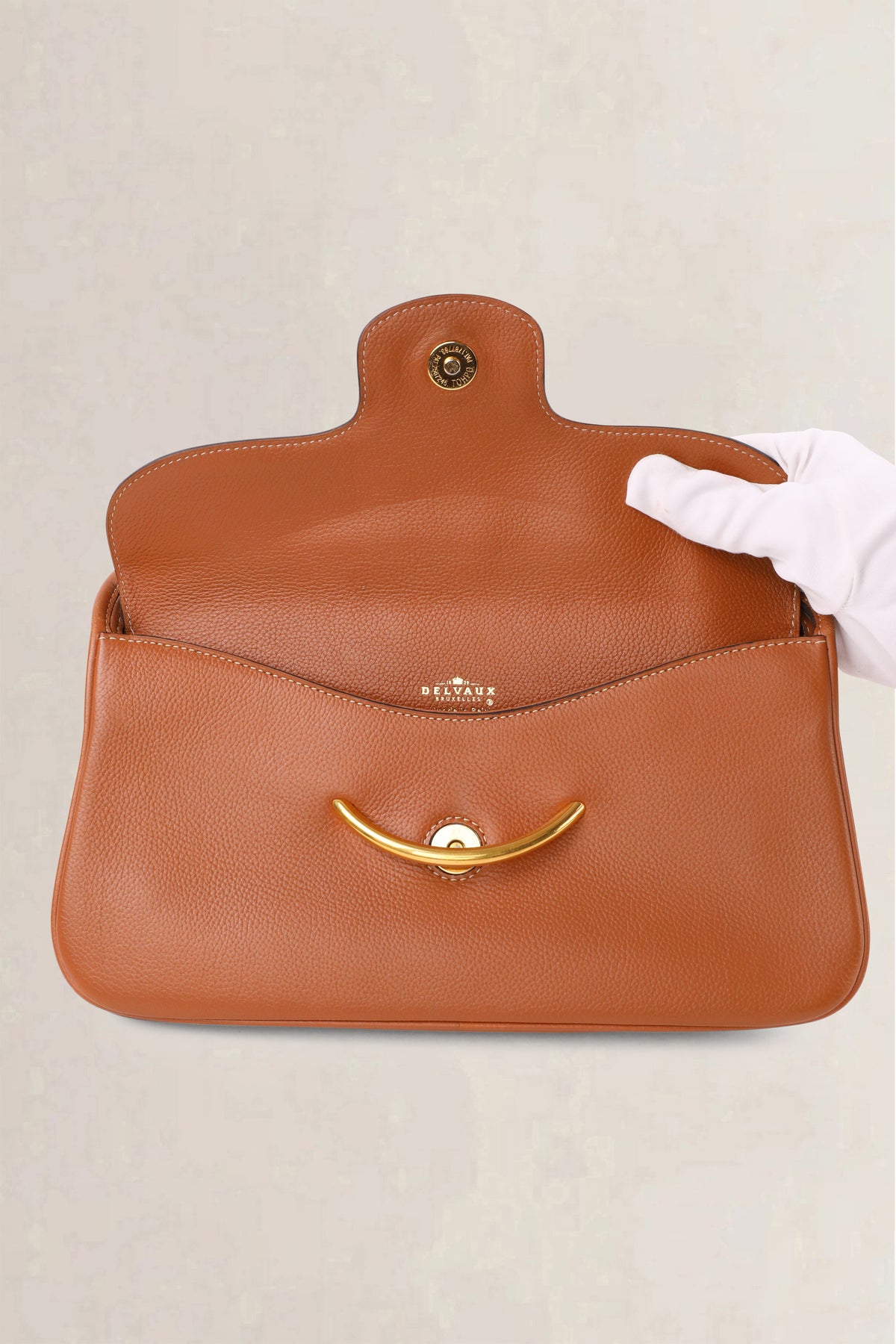 Delvaux Cognac Shoulder Bag
