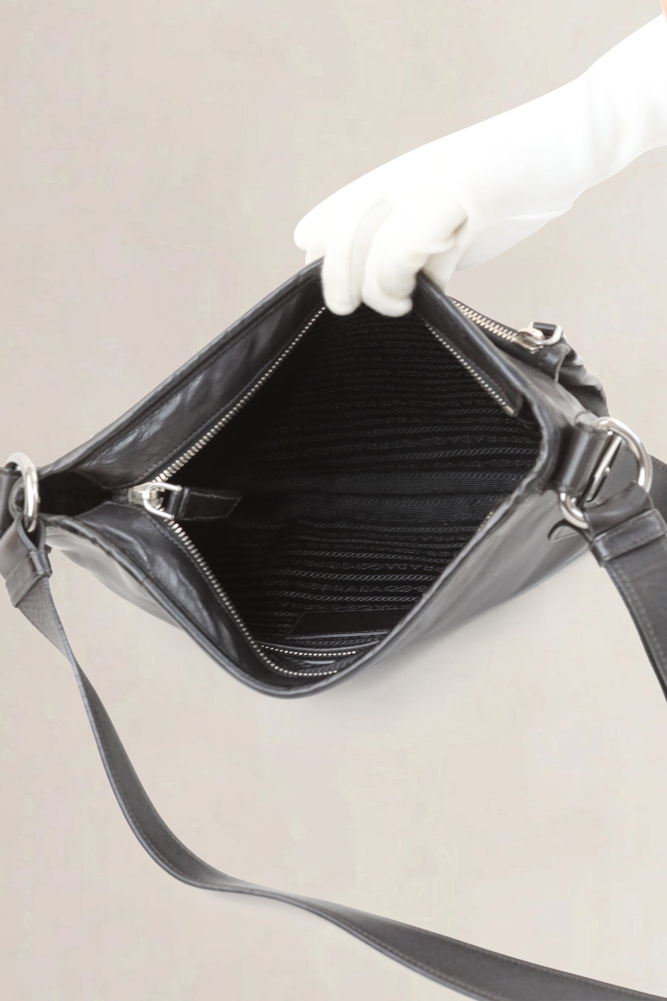 Prada Black Leather Crossbody Bag