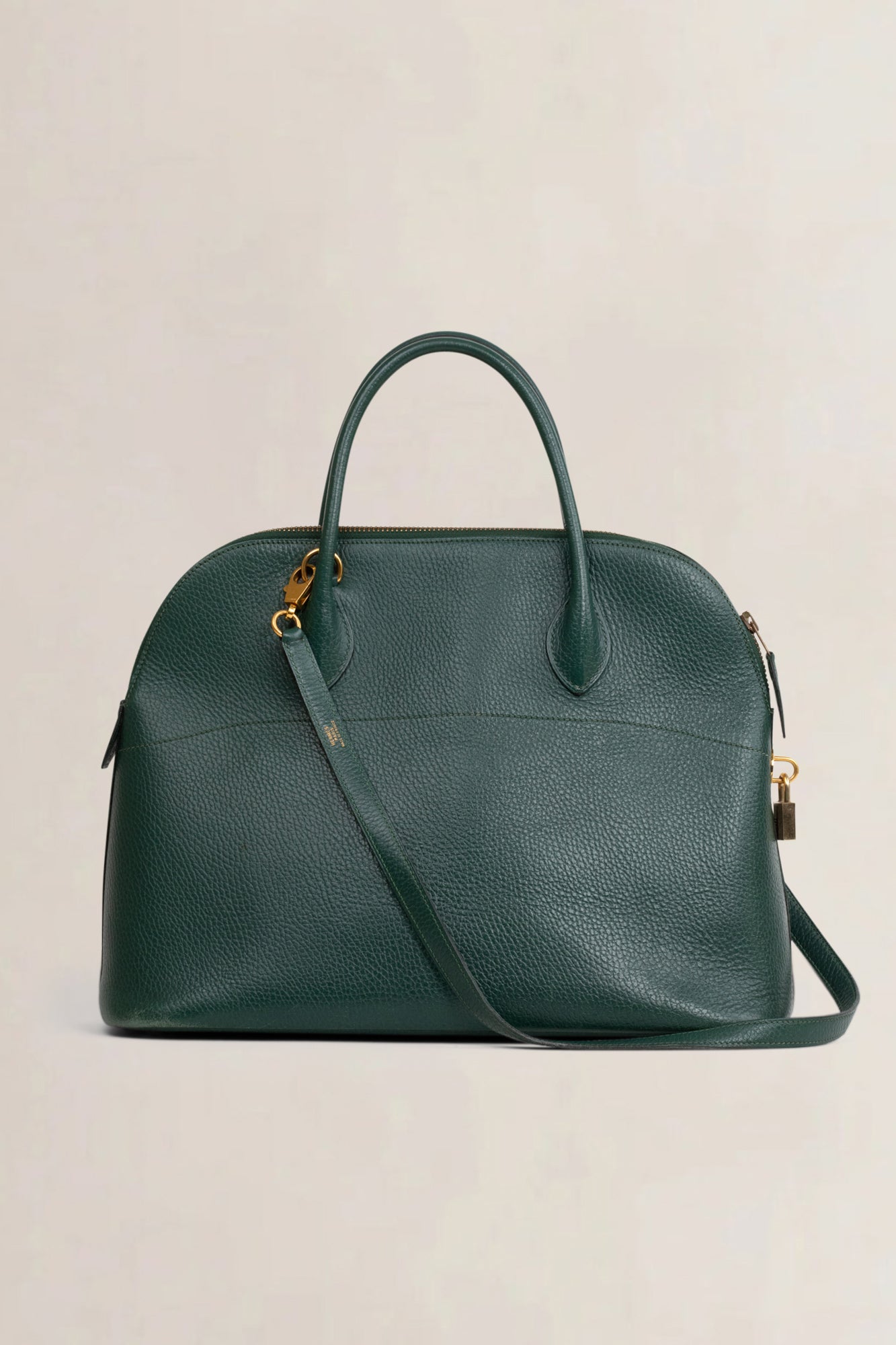 Hermès Green Courchevel Bolide 36 Top Handle Bag