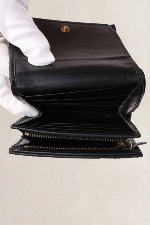Gucci Black GG Marmont Matelassé Wallet