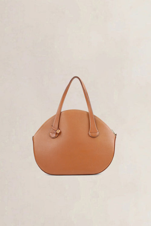 Delvaux Camel Sourire Top Handle Bag