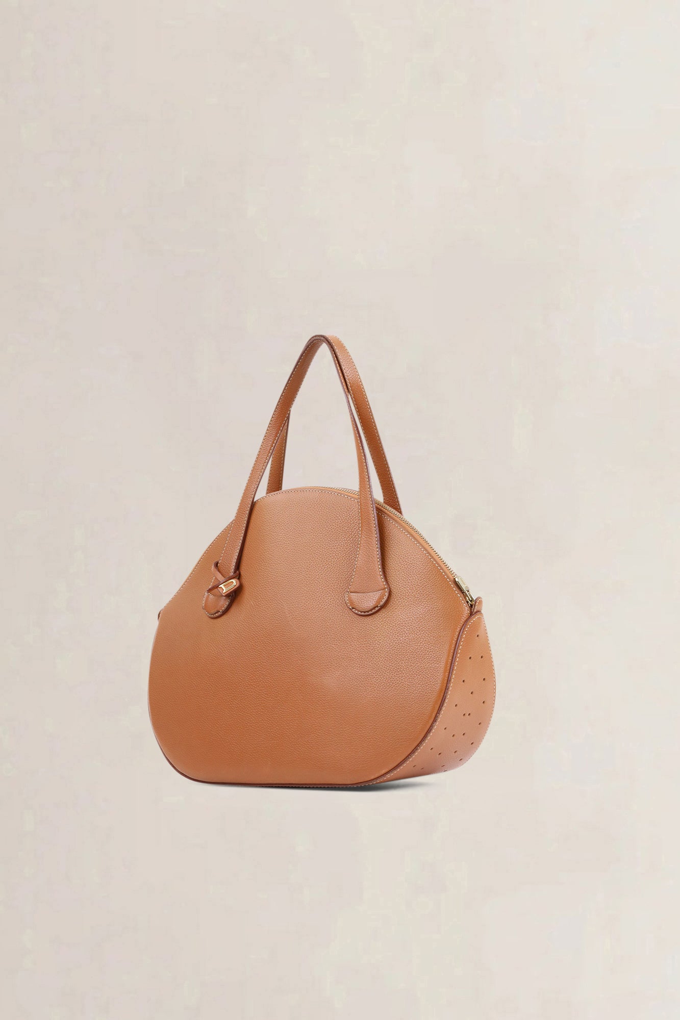 Delvaux Camel Sourire Top Handle Bag