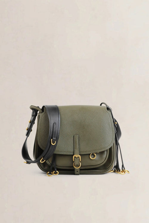 Prada Green Saffiano Corsaire Hunting Crossbody Bag