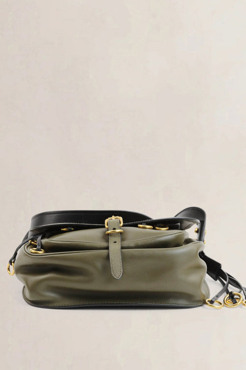 Prada Green Saffiano Corsaire Hunting Crossbody Bag