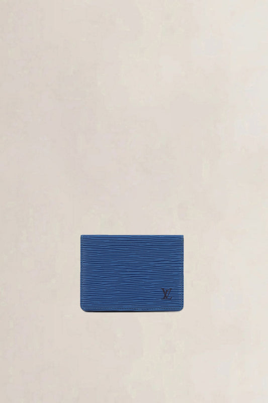 Louis Vuitton Blue Epi Leather Cardholder