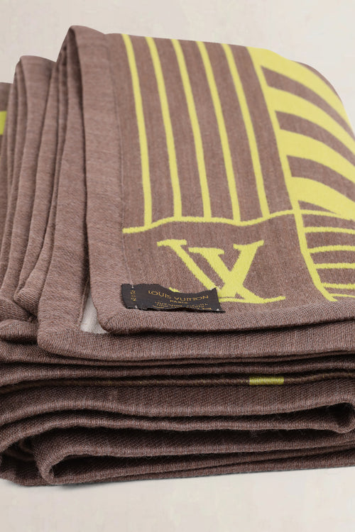 Louis Vuitton Karakoram Reversible Wool & Silk Blanket