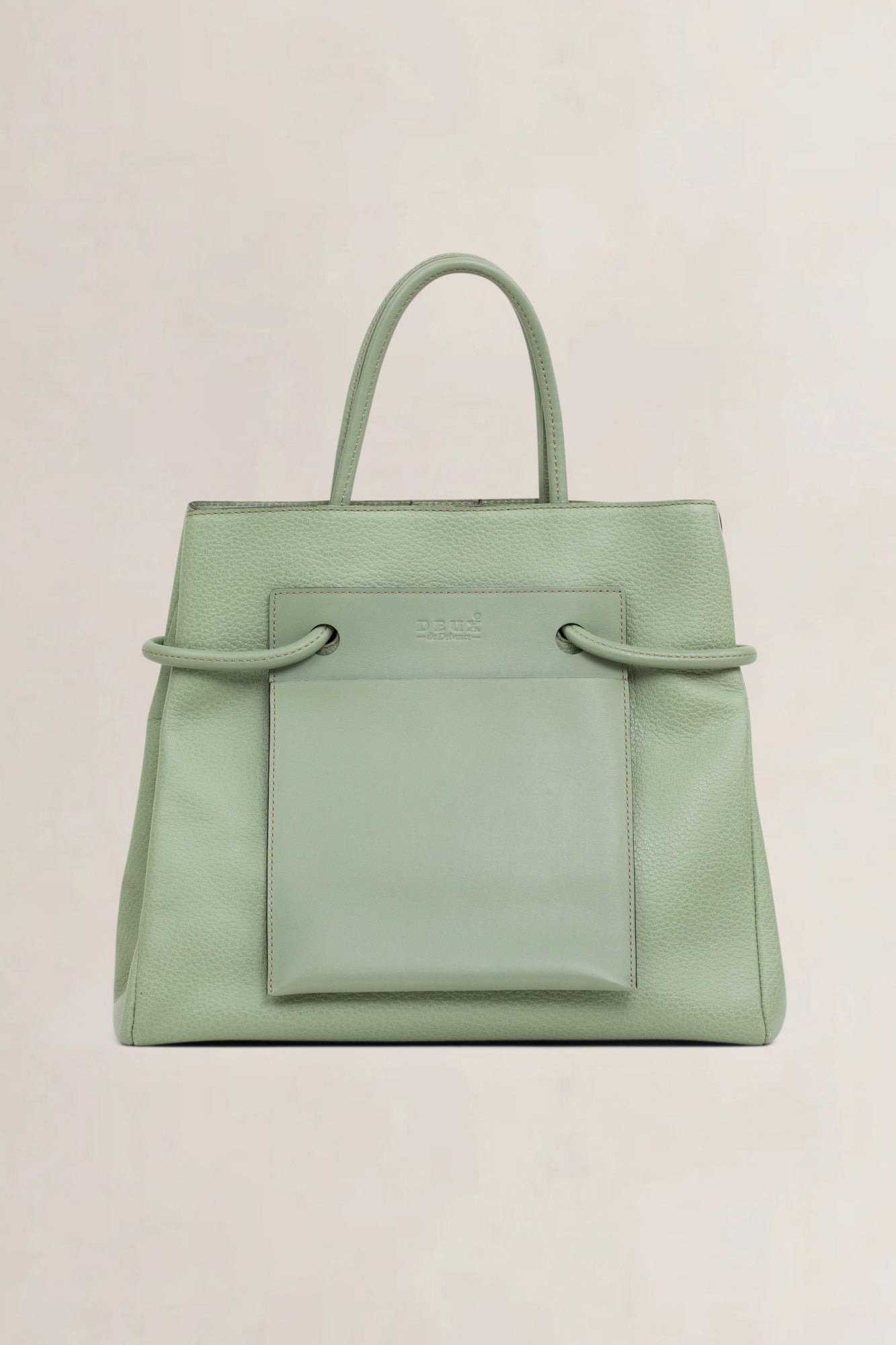 Deux de Delvaux Green Pistache Top Handle Bag