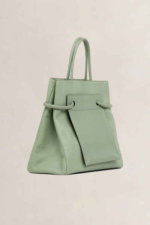 Deux de Delvaux Green Pistache Top Handle Bag