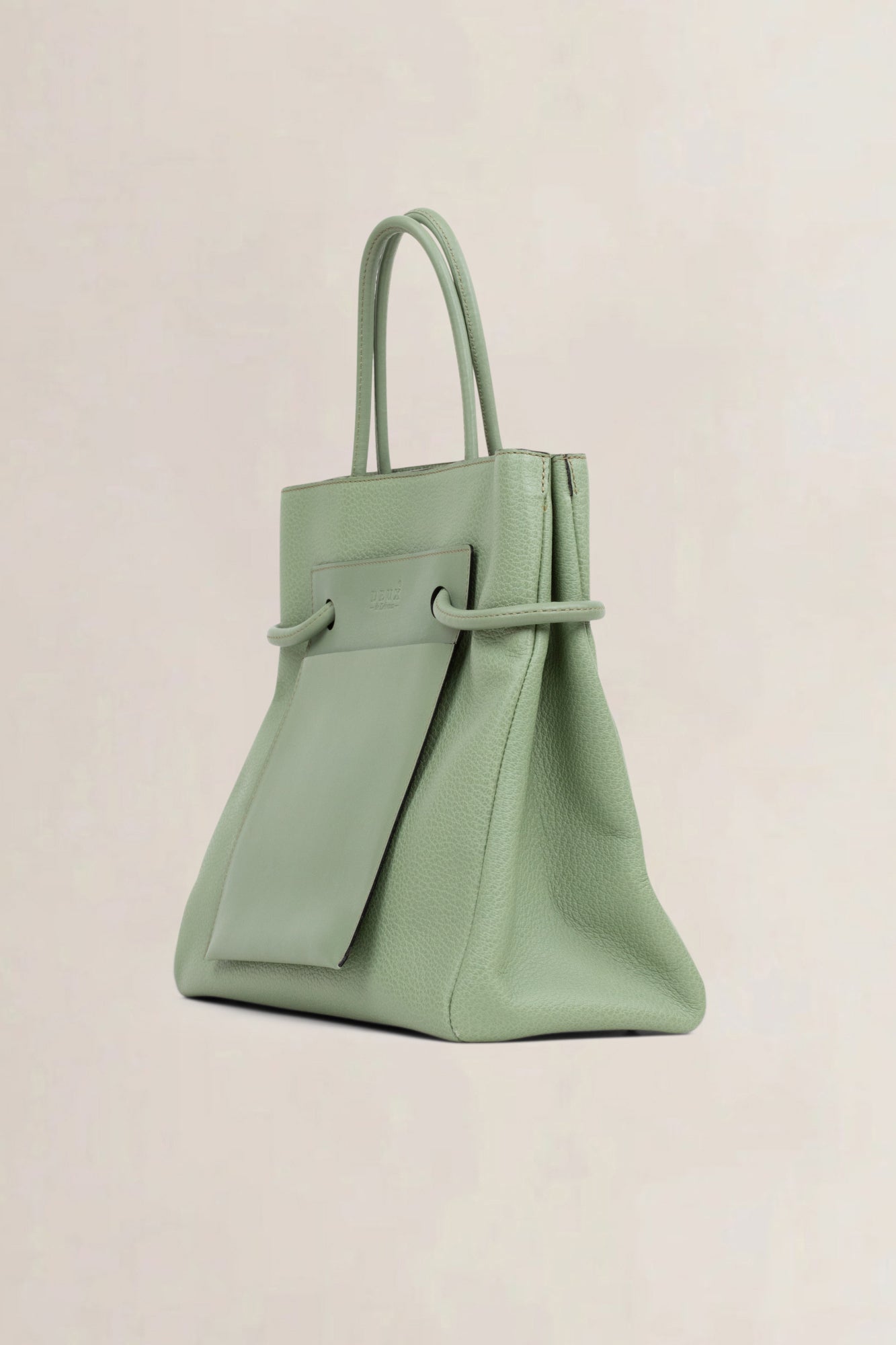 Deux de Delvaux Green Pistache Top Handle Bag