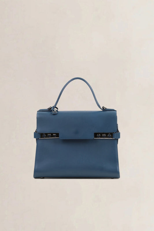 Delvaux Bleu De Prusse Tempête MM Crossbody Bag