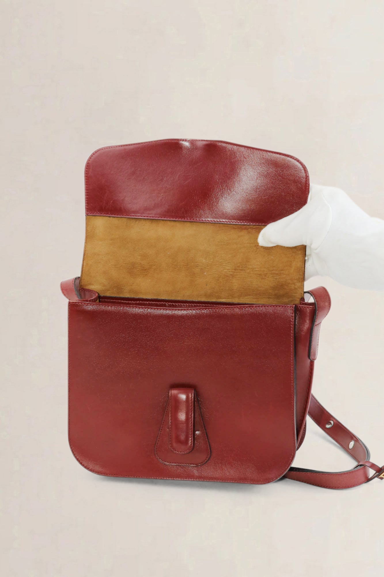 Delvaux Burgundy Crossbody Bag