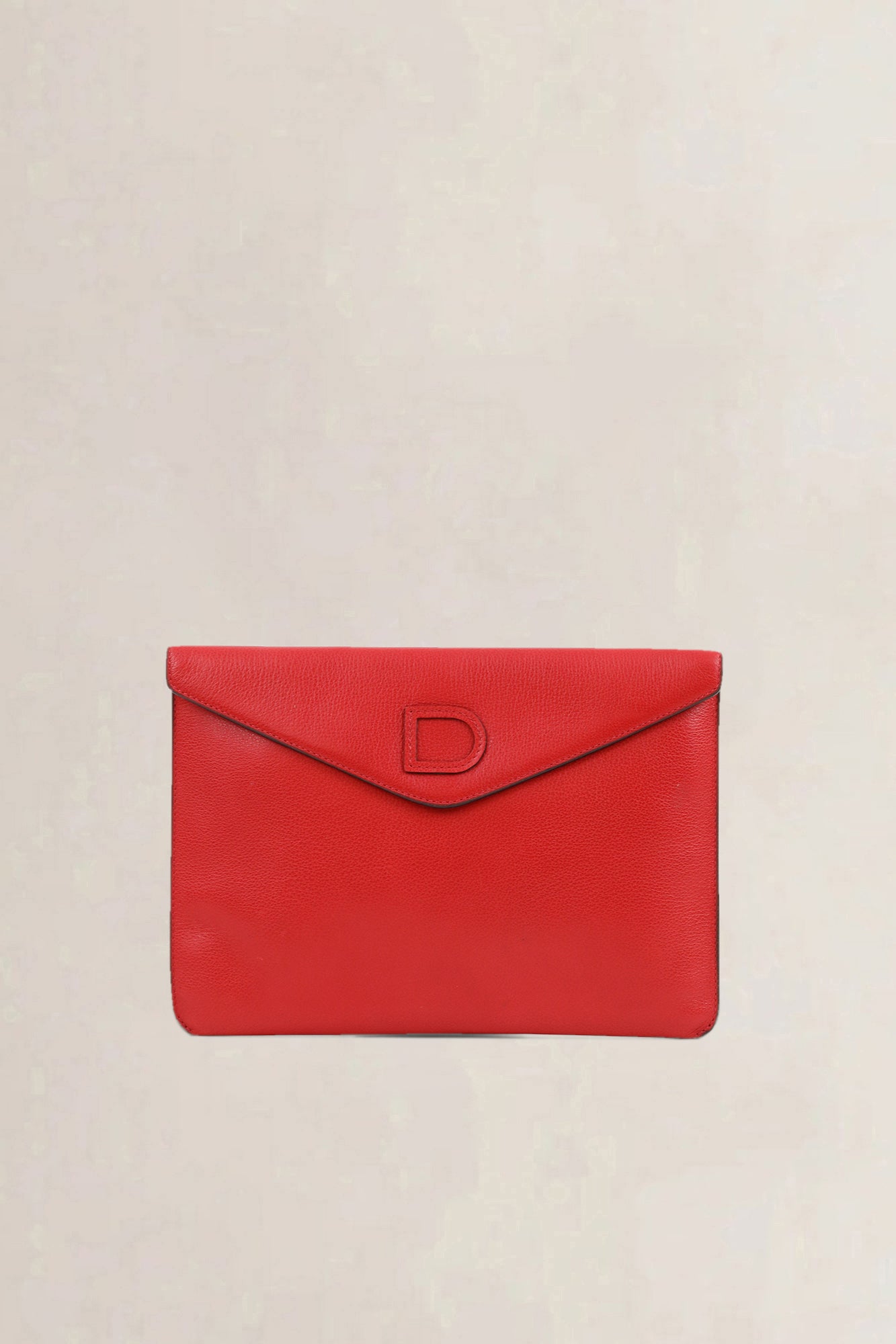 Delvaux Red Leather Clutch