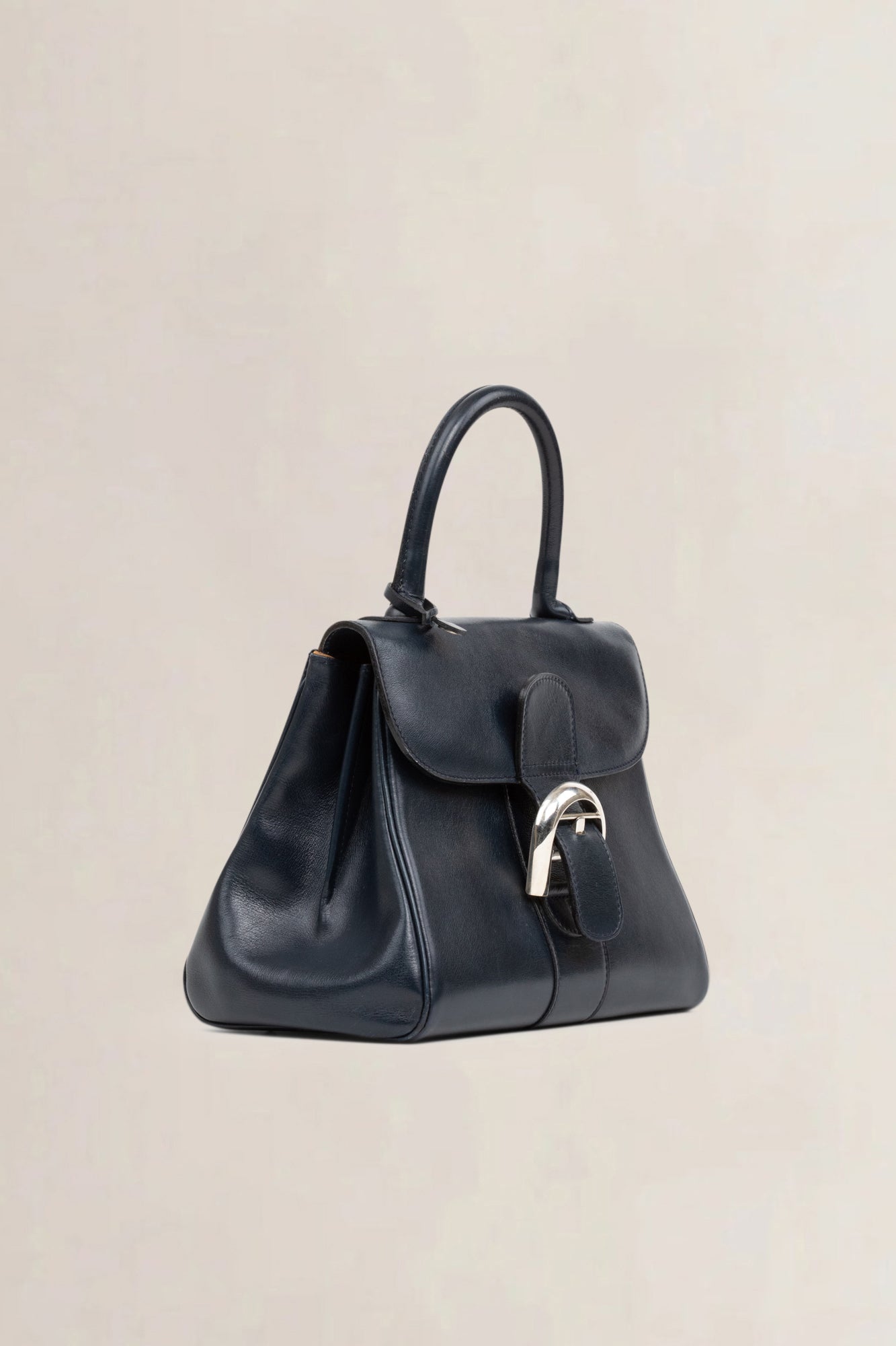 Delvaux Brillant PM Blue Vintage Top Handle Bag