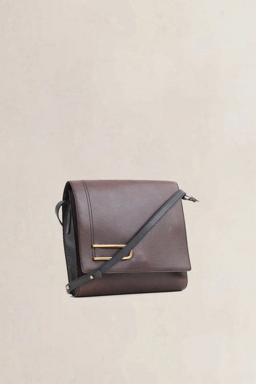 Delvaux Brown Leather Diadème Crossbody Bag
