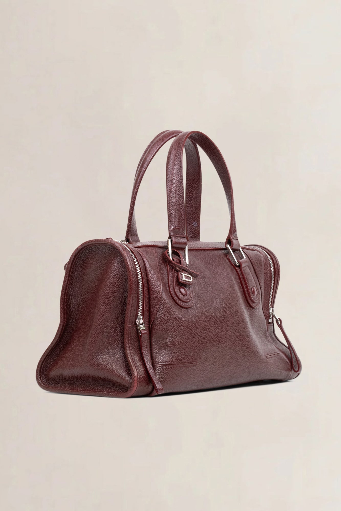 Delvaux Dimanche Bordeaux Top Handle Bag