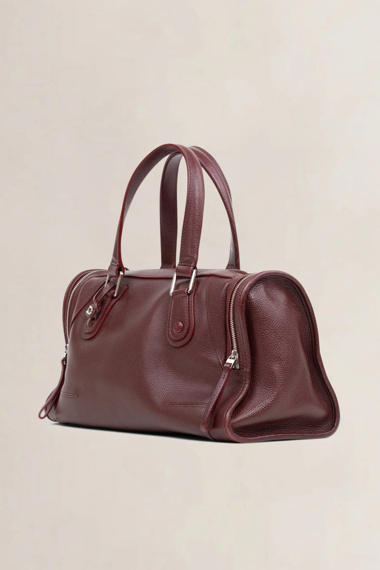 Delvaux Dimanche Bordeaux Top Handle Bag