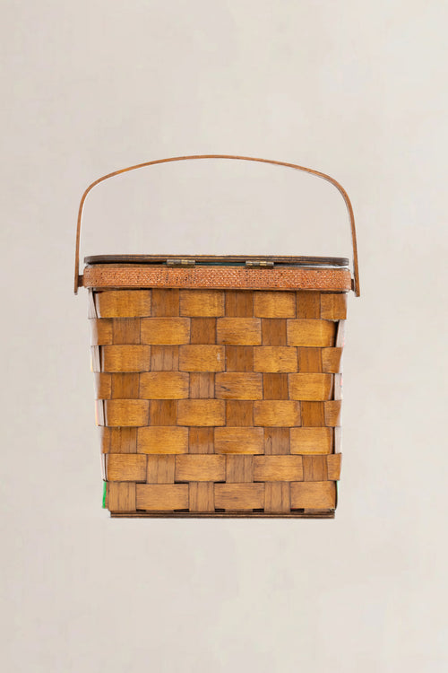 Vintage 1960s Basket Top Handle Bag