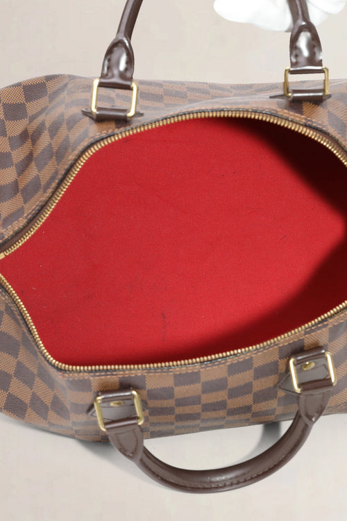 Louis Vuitton Damier Ebene Speedy 35 Top Handle Bag