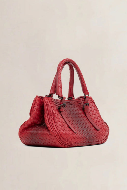 Bottega Veneta Intrecciato Nappa Montaigne Satchel Top Handle Bag