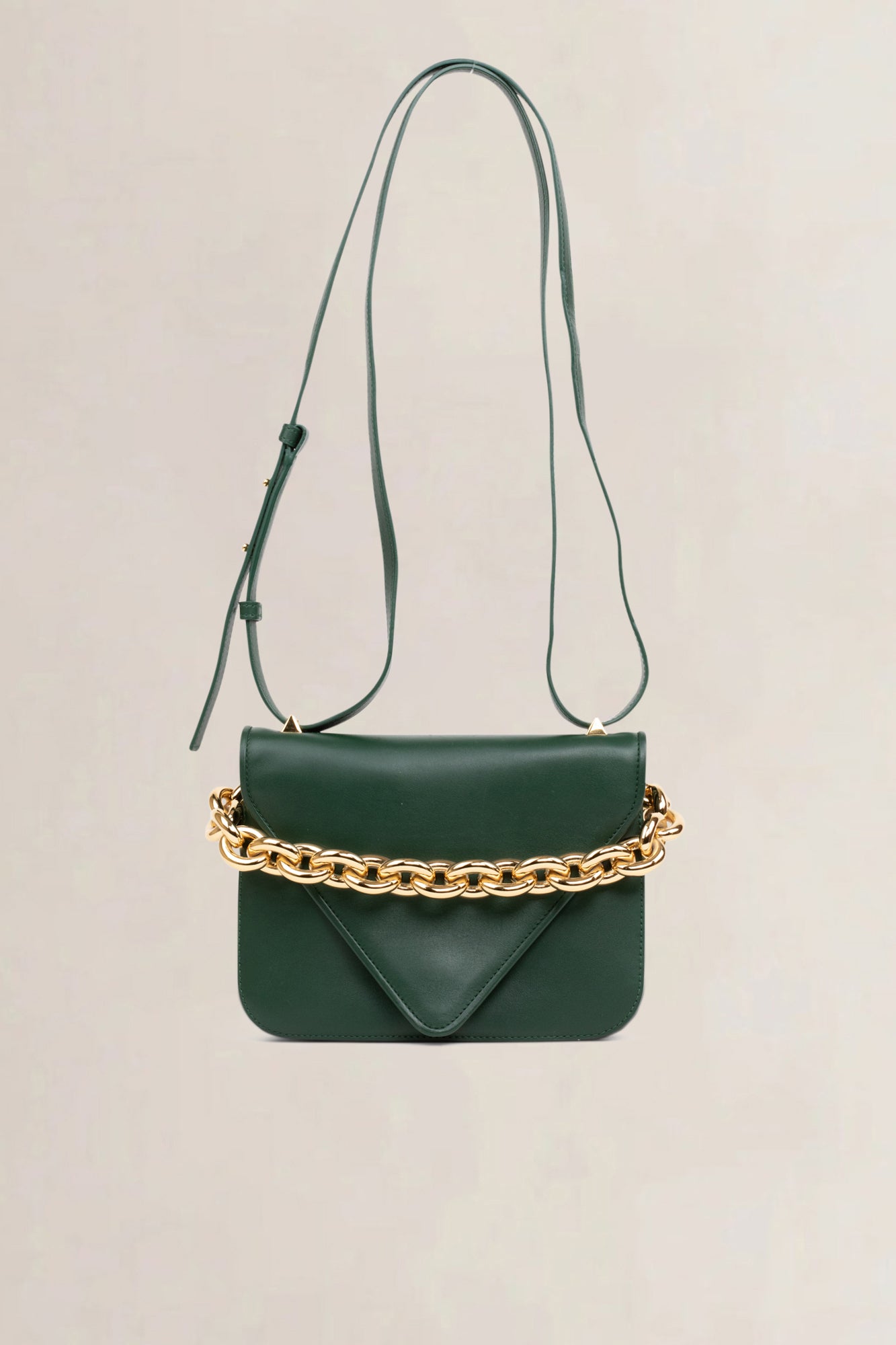 Bottega Veneta Green Mount Envelope Small Crossbody Bag