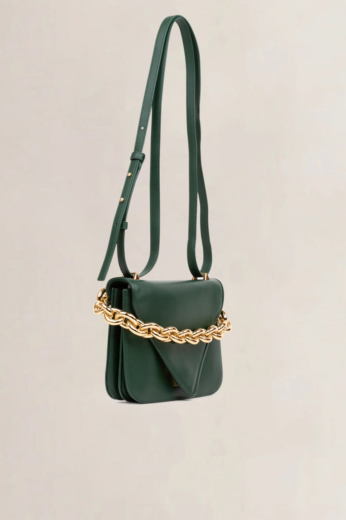 Bottega Veneta Green Mount Envelope Small Crossbody Bag