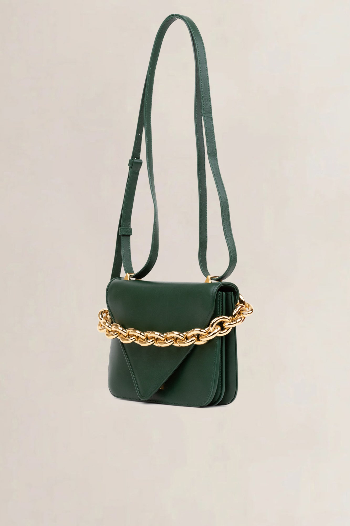 Bottega Veneta Green Mount Envelope Small Crossbody Bag