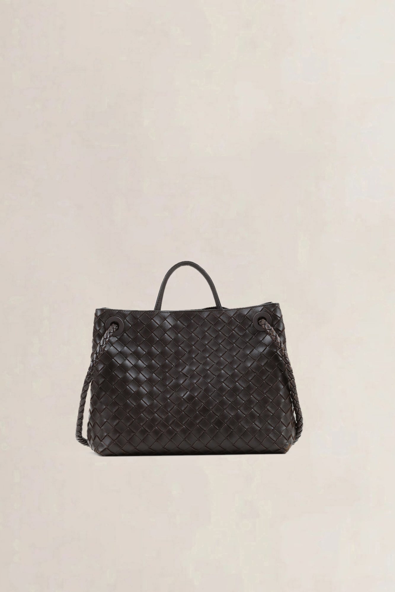 Bottega Veneta Brown Intrecciato Leather Medium Andiamo — preloved