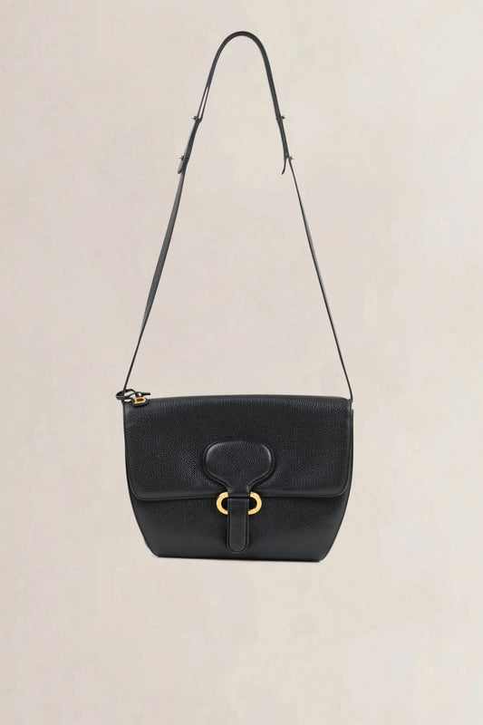 Delvaux Black Leather Crossbody Bag