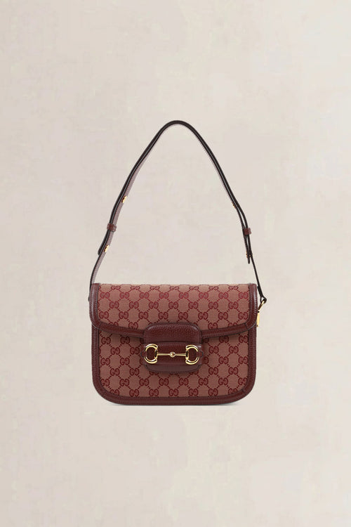 Gucci Burgundy Horsebit Crossbody Bag