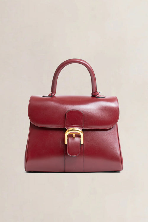 Delvaux Brillant PM Bordeaux Vintage Top Handle Bag