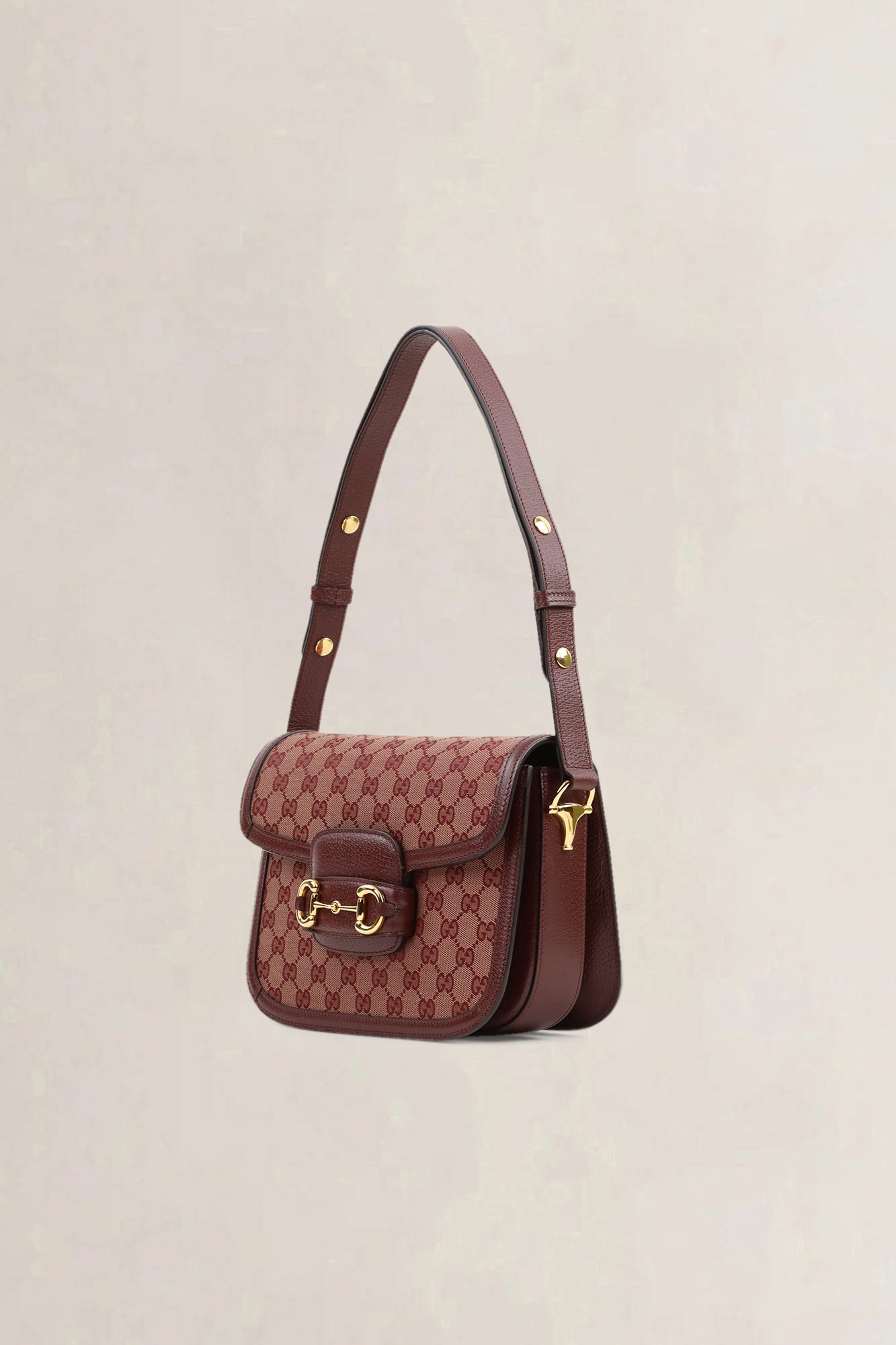 Gucci Burgundy Horsebit Crossbody Bag