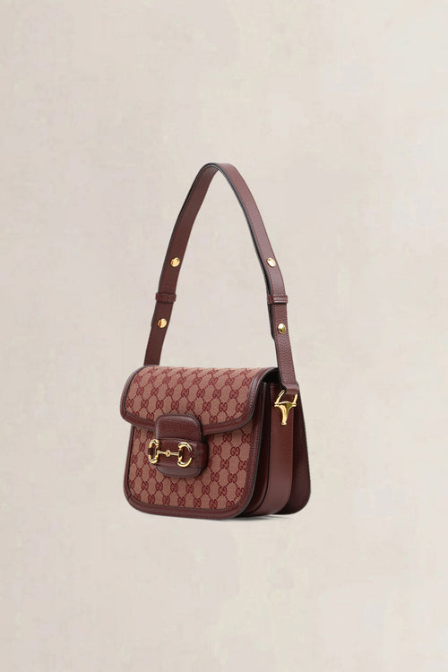 Gucci Burgundy Horsebit Crossbody Bag